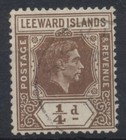 Leeward Islands 1938 Definitives Used 1 4d To   1 perf 14 X 14 -brn purp-blk red 