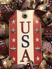 Farmhouse Dog Tag Usa Burlap Deco Mesh Wreath 4th Of July Rustic Patriotic 22x22