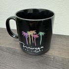 Mirage Las Vegas Hotel   Casino Mug Palm Trees Black Ceramic 10 Oz