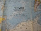 Vintage The World Map National Geographic November 1960