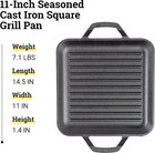 Lodge Chef Collection 11 Seasoned Cast Iron Square Grill Pan 287117 Free Ship