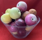 Fake Fruit Decor Lot Of 21 Plastic 8 Green Apples 3   -7 Red Apples 3   -6 Pears 4   