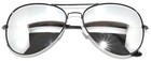 Aviator Style Gun Metal Frame Sunglasses Silver Mirror Reflective Lens Uv400