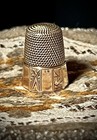 Antique 14k Gold Art Deco Panels Thimble  8g 