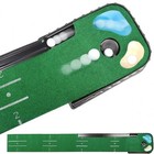 Putting Mat Home Practice Return Hole Golf Green Indoor Training Aid Ball
