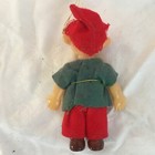 Elf Pixie Gnome Christmas Plastic Cloth Soft Beard 5  Ornament Japan Vintage