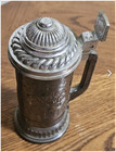 Vintage Avon Smoked Metallic Glass And Pewter Stein   7 