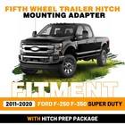 For Ford F-350 F-250 Super Duty 11-20 Black 5th Wheel Hitch Adapter W  Handles