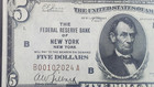 Series Of 1929 National Currency Bank Note Of New York  5  fr-1850b  - Gem