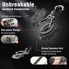 2pack Heavy Duty Retractable Keychain  Tactical Id Badge Holder Reel Carabiner C