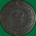 1864 Nova Scotia One Cent Good G Coin  38179