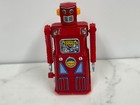 Vintage Masudaya Machine Man Wind Up Robot Toy Retro New In Box 4 75  Nos