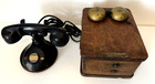 1929 Stromberg Carlson Antique No Dial Telephone  1177 Handset W Oak Ringer Box