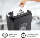 Paper Shredder For Home Use  3 4 Gal Wastebasket  6 Sheet Crosscut Paper Credit