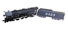 Rivarossi 5407 Santa Fe 4-6-2 Pacific  3423 Steam Engine  tender -tested -used -