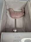 2 Pottery Barn Kids Ceramic Pink Bird Wall Hook Crochet New 