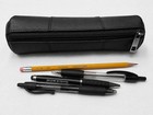 Vintage Leather Pencil Case Pouch  Full Grain Leather Zippered Pen Pouch Stat   