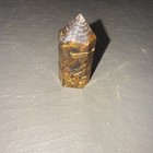 Tiger Eye Orgone Generator Orgonite Crystal Healing Point With Gold Flakes 