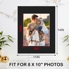 Prudiut 15 Pack 11x14 Black Picture Mats For 8x10 Photos   1 2 Mm Thick Bevel   
