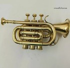 Thoughtful Exceptional Antique Musical Trumpet Pocket Finish Sound Trumpet Gift