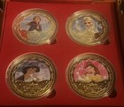 Disney Princesses 100 Years Of Wonder   Magic 4 Coin Set W  Display Box 