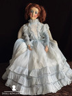 Rare Vintage American 28  Anita Novelty Co Composition Art Deco Boudoir Doll