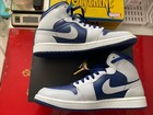 Nike Air Jordan 1 Mid Blue Void Pure Platinum Sneakers Dq8426-403 Size 9 5m New