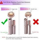 4 Facial Hair Remover Heads   Brush For Finishing Touch Flawless Gen 1 Rose Gold