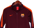 Nike Fcb Barcelona Burgundy Zip-up Soccer Performance Jacket Boy s Youth Large