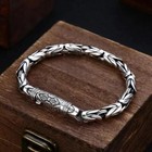 925 Sterling Silver Bangle Bracelet Chain Popular Vintage Bracelets Mens Gift