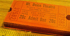 Vintage Lot 100 20c Movie Tickets From The Mount Union Theatre Alliance Ohio  