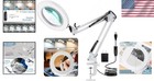 Led Lighted Magnifying Lamp With 10x Optical Glass   Dimmable Features - White