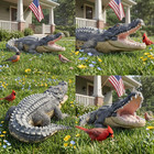 13  Real Crocodile Statue - Alligator Decor  Pool Alligator Decoy  Lifelike Anim