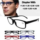 Classic Rimless Compact Reading Glasses Readers Slim Lens Design Unisex