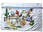Vintage Disney - Mickey Mouse   Friends Western Cowboy Double Sided Pillow Case