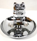 New Mack Truck Bulldog Dog Chrome Ashtray Mascot Vintage Trucking Collectible