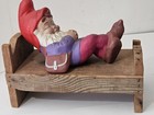 Vintage Painted Garden Gnome Elf Ceramic Pixie Dwarf Figurine 1970 s Retro 9 