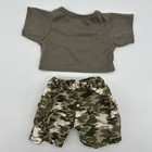 Build A Bear Babw Top Camo Camouflage Cargo Shorts Pants Teddy Outfit Set - Read