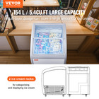 Vevor 5 4 Cu ft Commercial Ice Cream Display Case Gelato Dipping Freezer Cabinet
