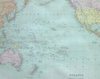 1879 Antique Map Oceania Polynesia Australia New Zealand Philippine Japan