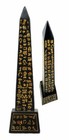 Ebros Egyptian Temple Of Ra Gold Black Luxor Obelisk With Hieroglyphs Statue 8 h