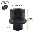 20 Pack 33mm M22x1 5 X 19mm Wheel Nuts Sleeve Nuts M22-1 5x19mm Skirt Flange