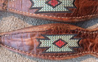 Leather Spur Straps With Native American Type Embroidered Design