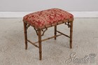 72801  Pair Of Faux Bamboo Upholstered Stools ottomans