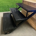 Pylex 11 In  X 36 In  Black Steel Stair Tread  Non-slip  Pre-drilled  Outdoor De