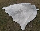 100  Real Brindle Cowhide Rugs Area Cow Hair On Skin Floor Rug Size 62x59  Mj01
