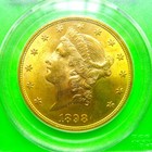 1898-s Liberty  20 Gold Double Eagle Pcgs Ms63 Mint State Unc Free Usa Shipping