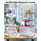 Commercial Ice Crusher 661lbs h Electric Snow Cone Maker Shaved Ice Red
