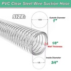 Suction Hose 3 4 id X 5ft Reinforced Tubing Pvc Clear Wire 3 4 id 