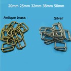 20 25 32 38 50mm Metal Sliding Bar Strap Adjuster Buckles Slider Tri Glides Pin